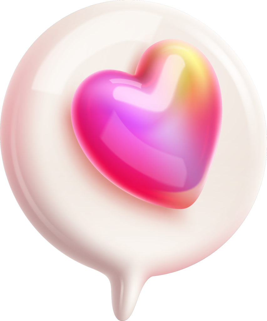 Velká bublina se srdcem